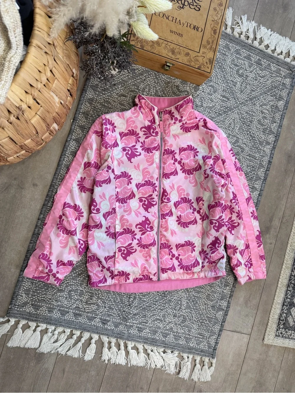 Vintage ZeroXposur Girls Pink Reversible Jacket Size XL